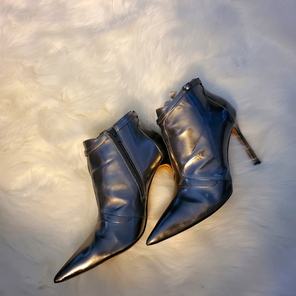 Manolo Blahnik- Silver Booties